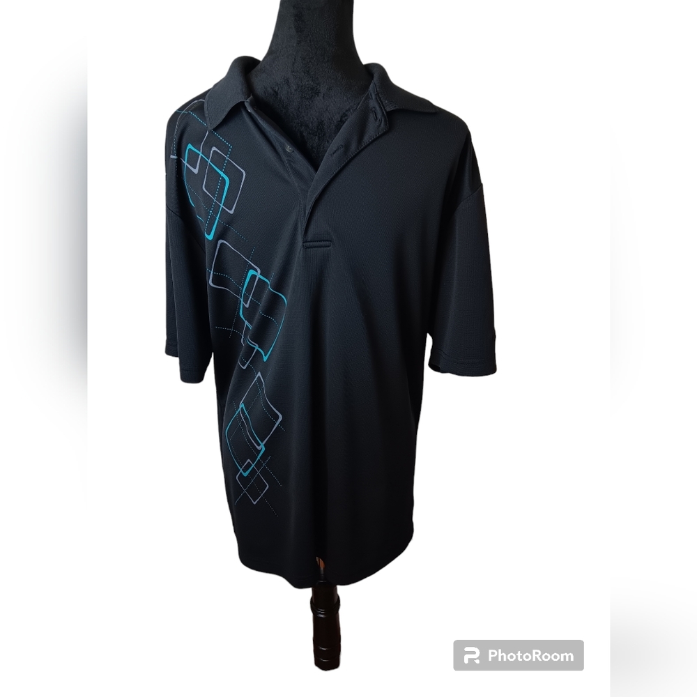 Black, golf shirt